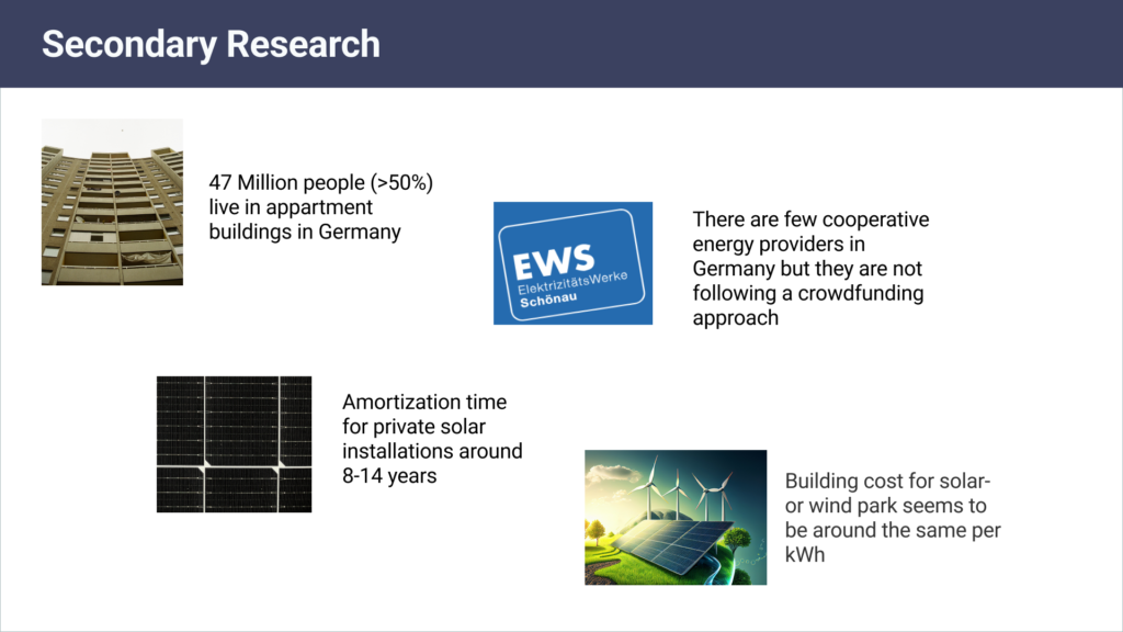 WEnergy - results of secondary research